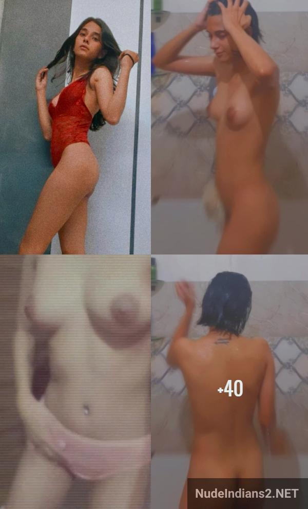 slim indian small boobs girl nude pics clicked in hot shower to tease college crush - 40