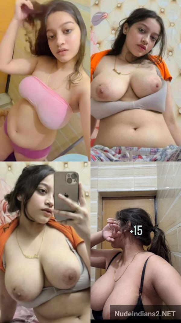 chubby delhi naked girlfriend big boobs pics teasing senior boy in tight colourful bra - 20