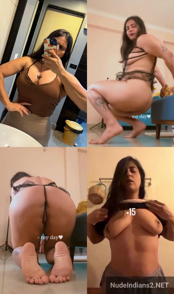 delhi nude girlfriend big boobs pics showing round ass and sexy body to gym trainer - 24