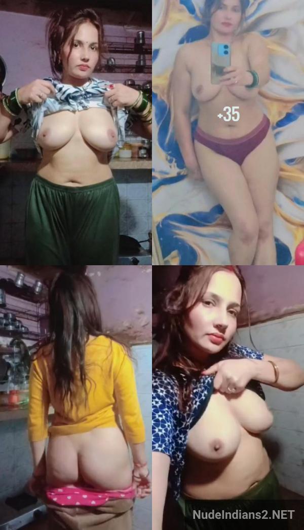 kanpur big boobs bhabhi porn selfshot pics showing milky white nude body to devar - 42